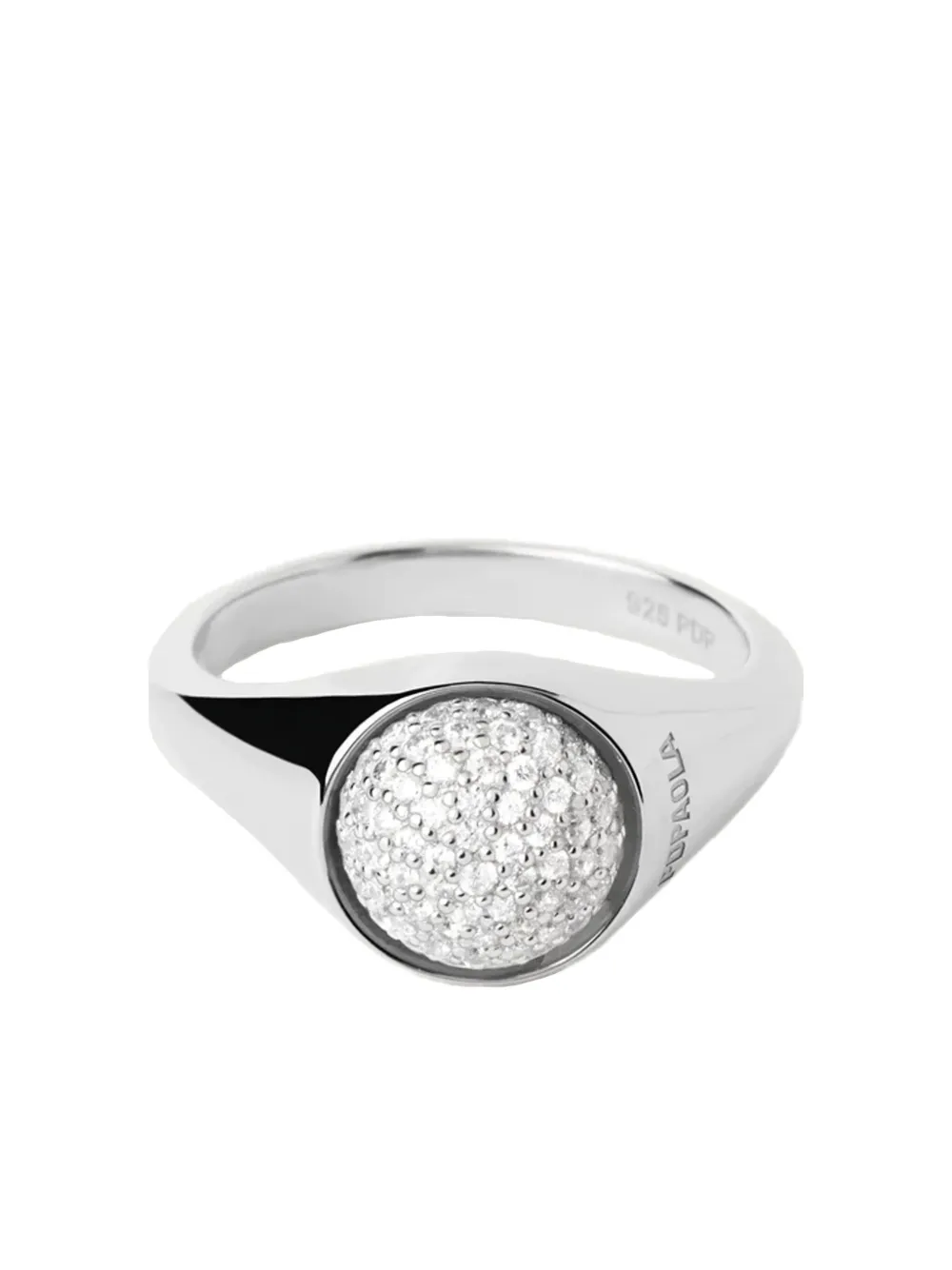 PD PAOLA Pavé Moon ring - Zilver