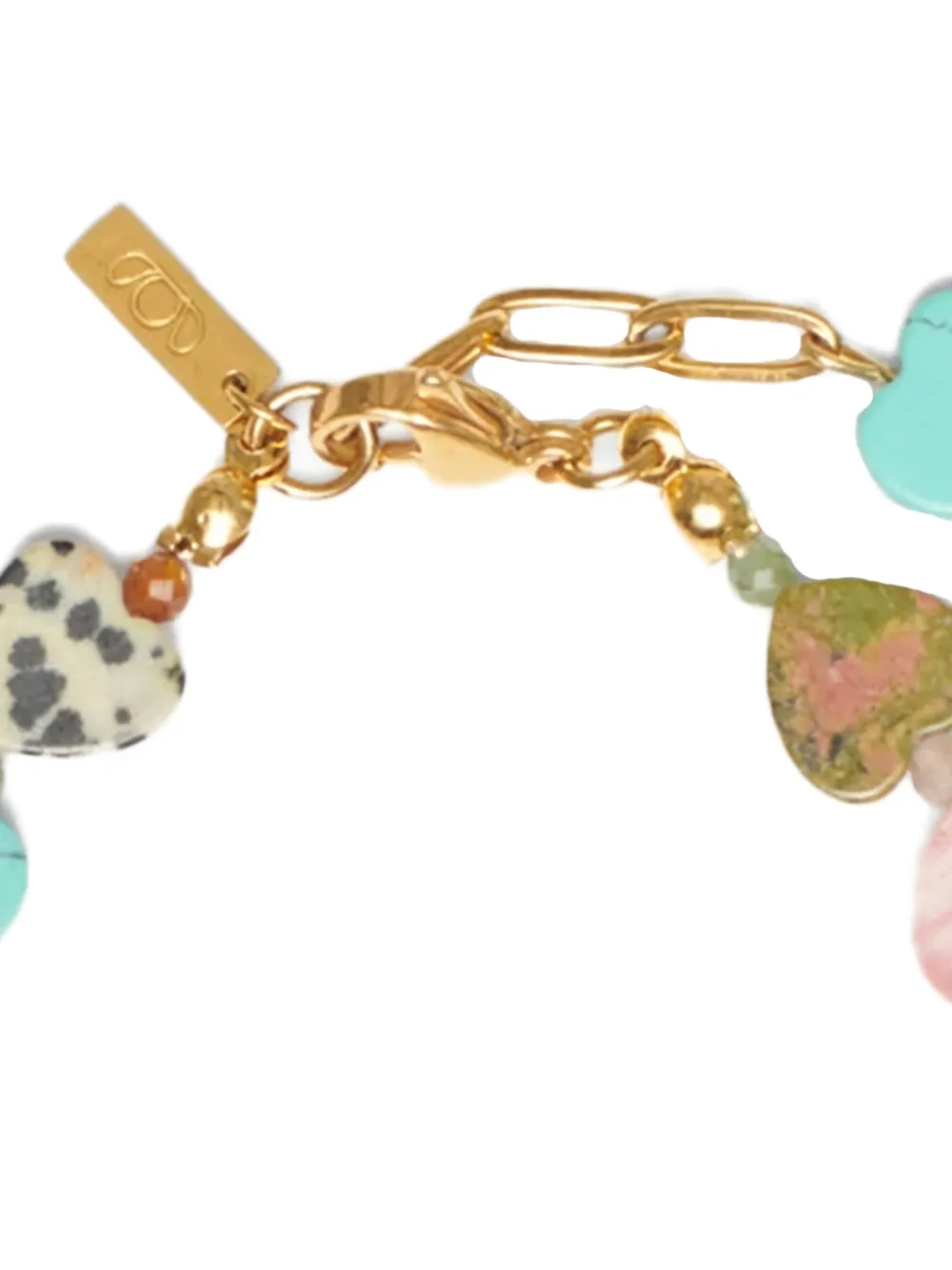 Labelled Jewellery heart-shape gemstones bracelet - Goud