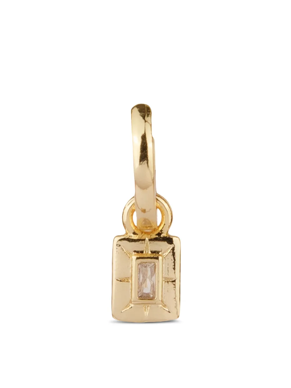 All The Luck In The World Square-charm Hoop Earrings In Gold