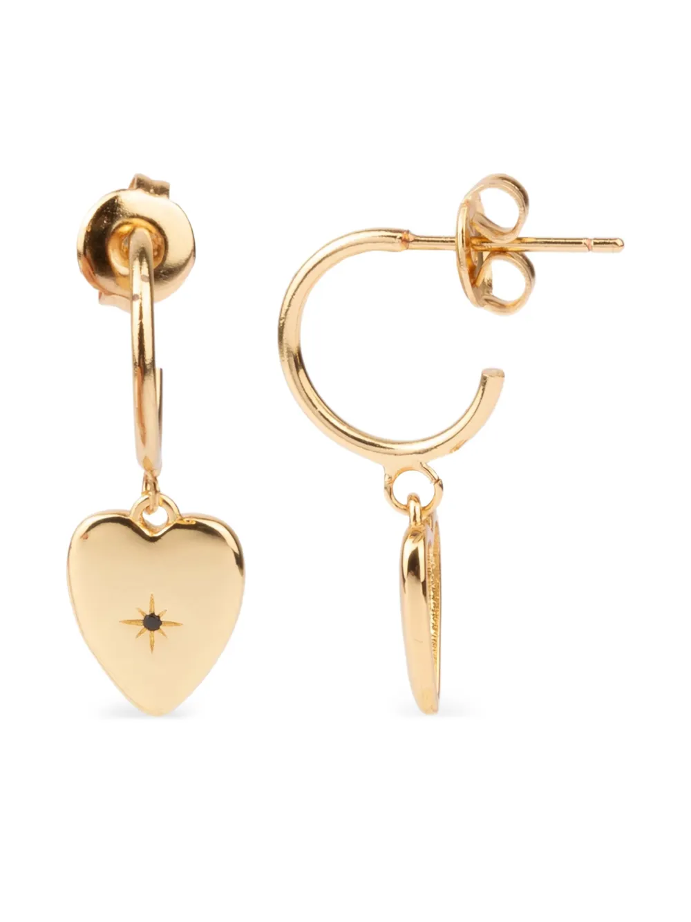 All The Luck In The World Heart Star Earrings In Gold