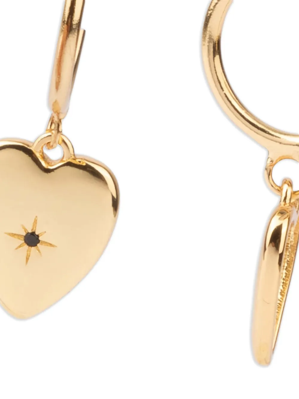 All The Luck In The World Heart Star Earrings In Gold