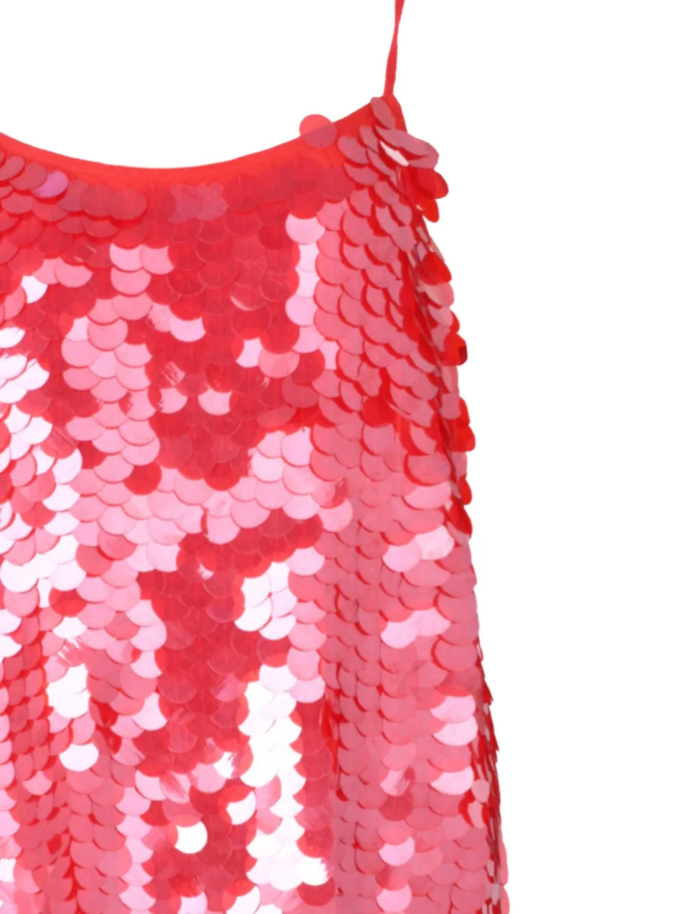 Fabiana Filippi Top met spaghettibandjes en pailletten Rood