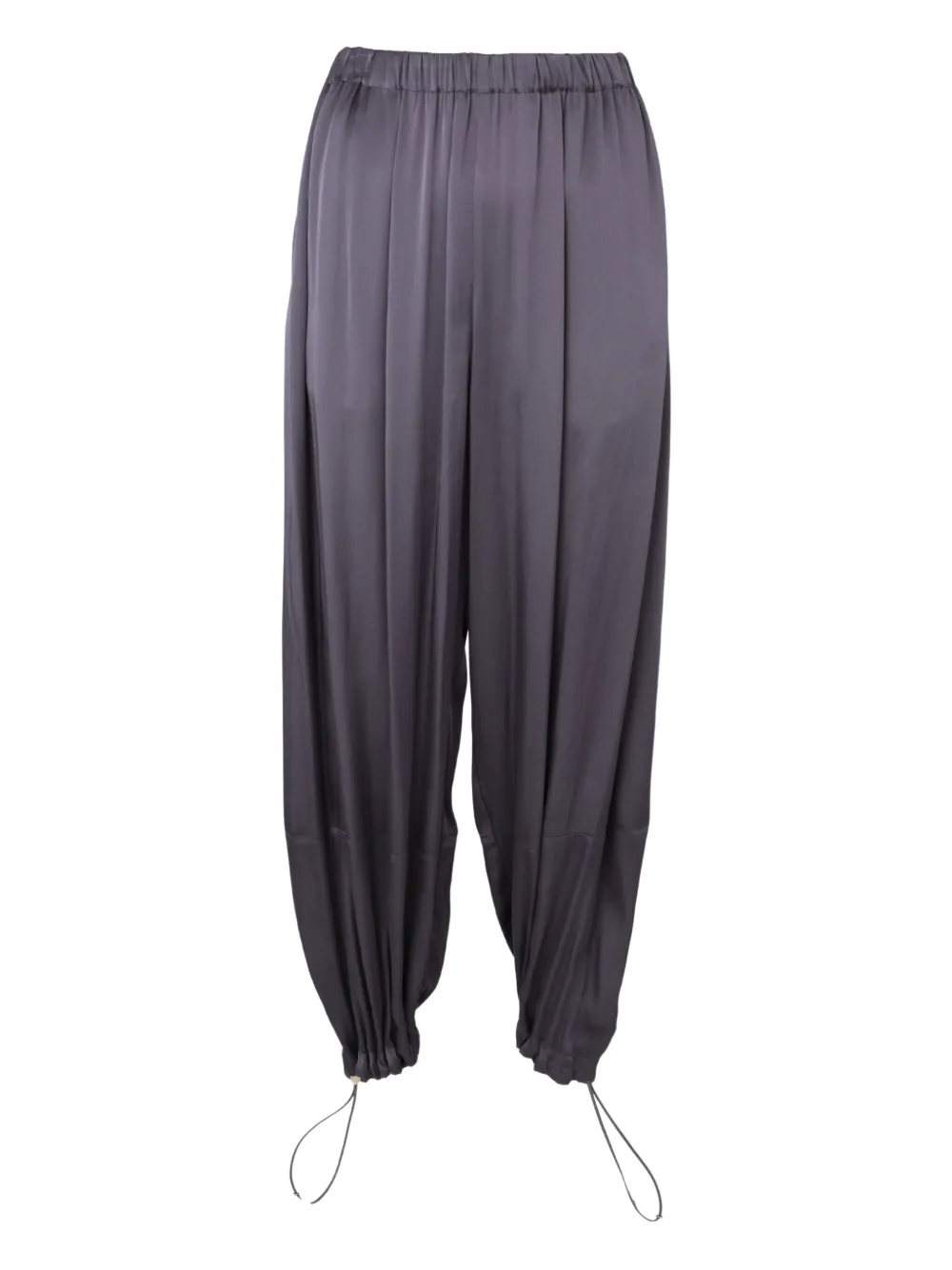 Fabiana Filippi Drawstring Pleated Pants In Gray