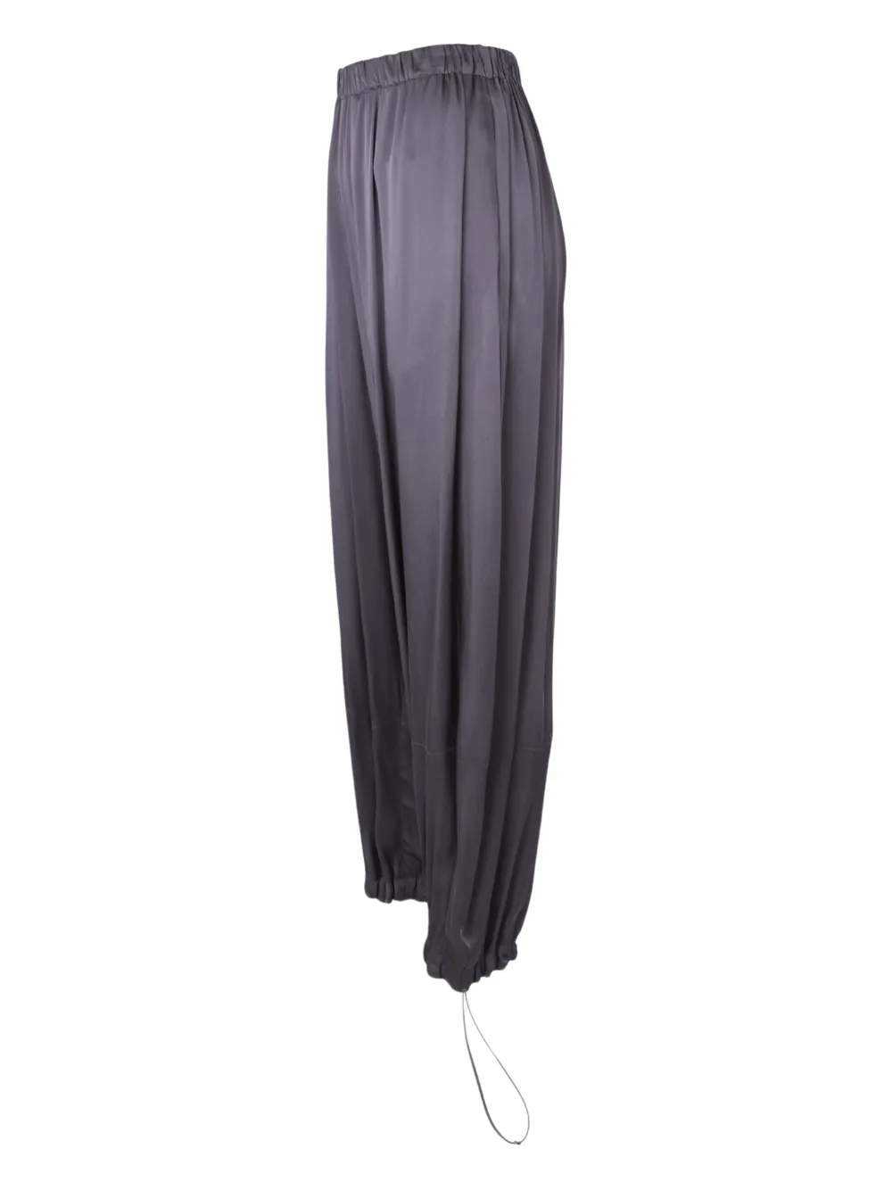 Fabiana Filippi Drawstring Pleated Pants In Gray