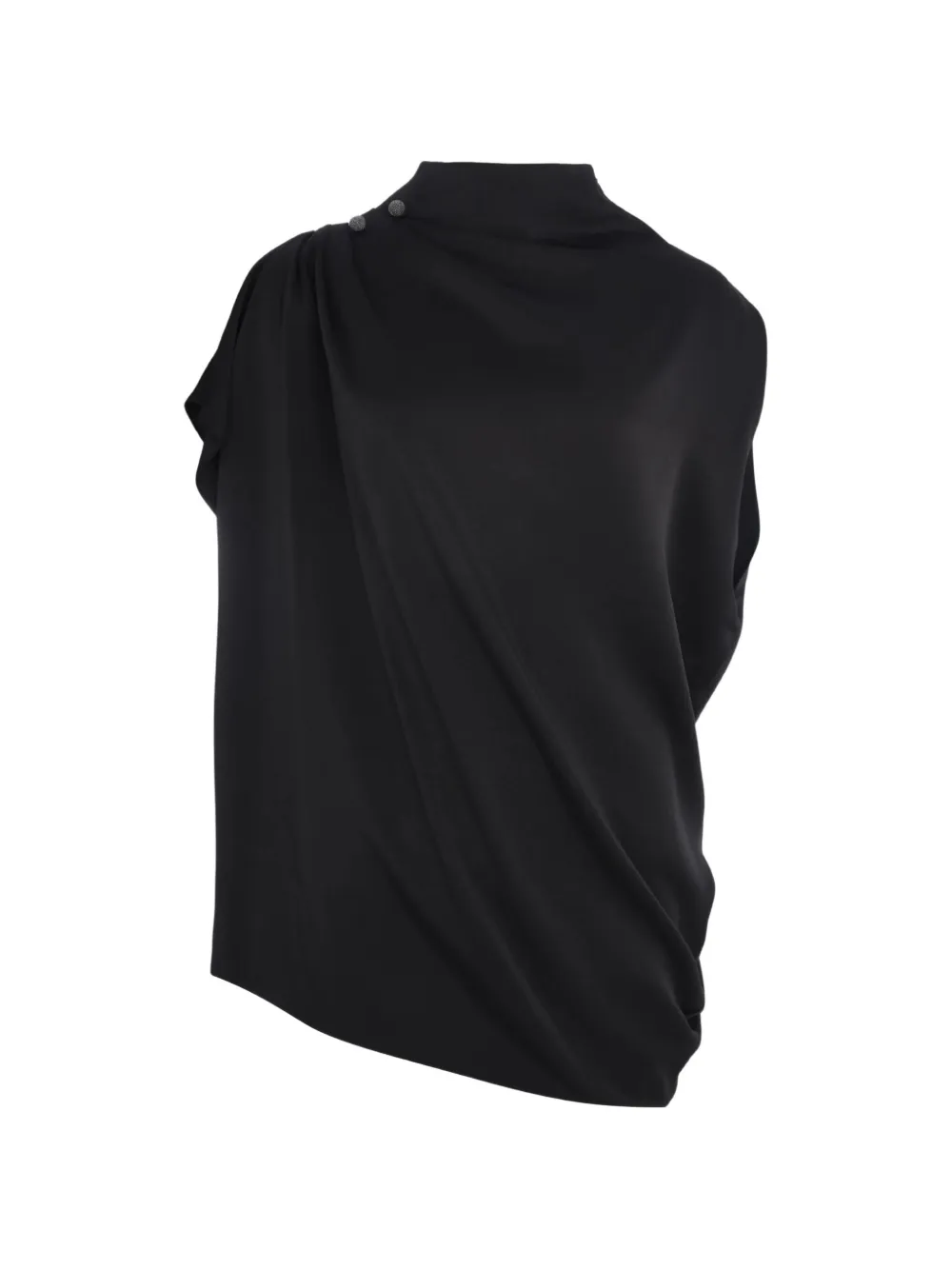 Fabiana Filippi draped button top - Nero
