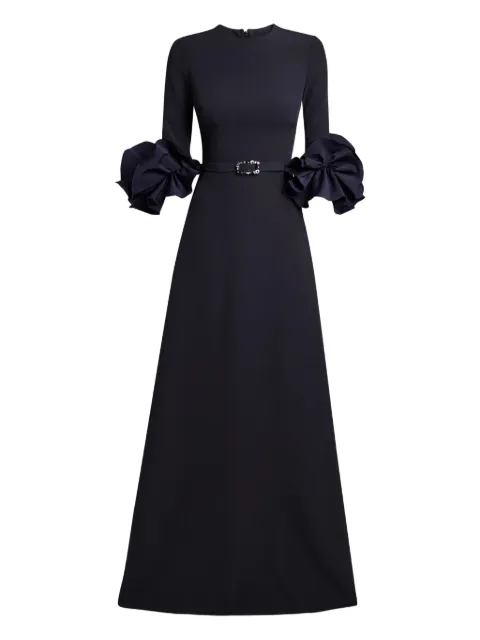 Safiyaa embellished ruffle-sleeve gown