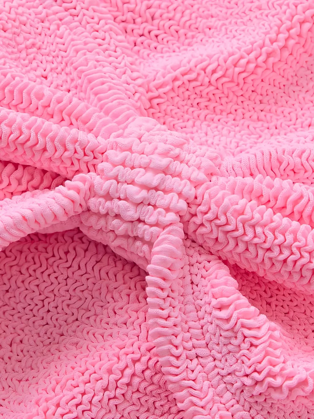 Hunza G bow-detail textured bikini Roze