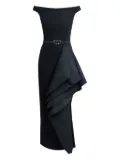Safiyaa Bardot draped dress - Black