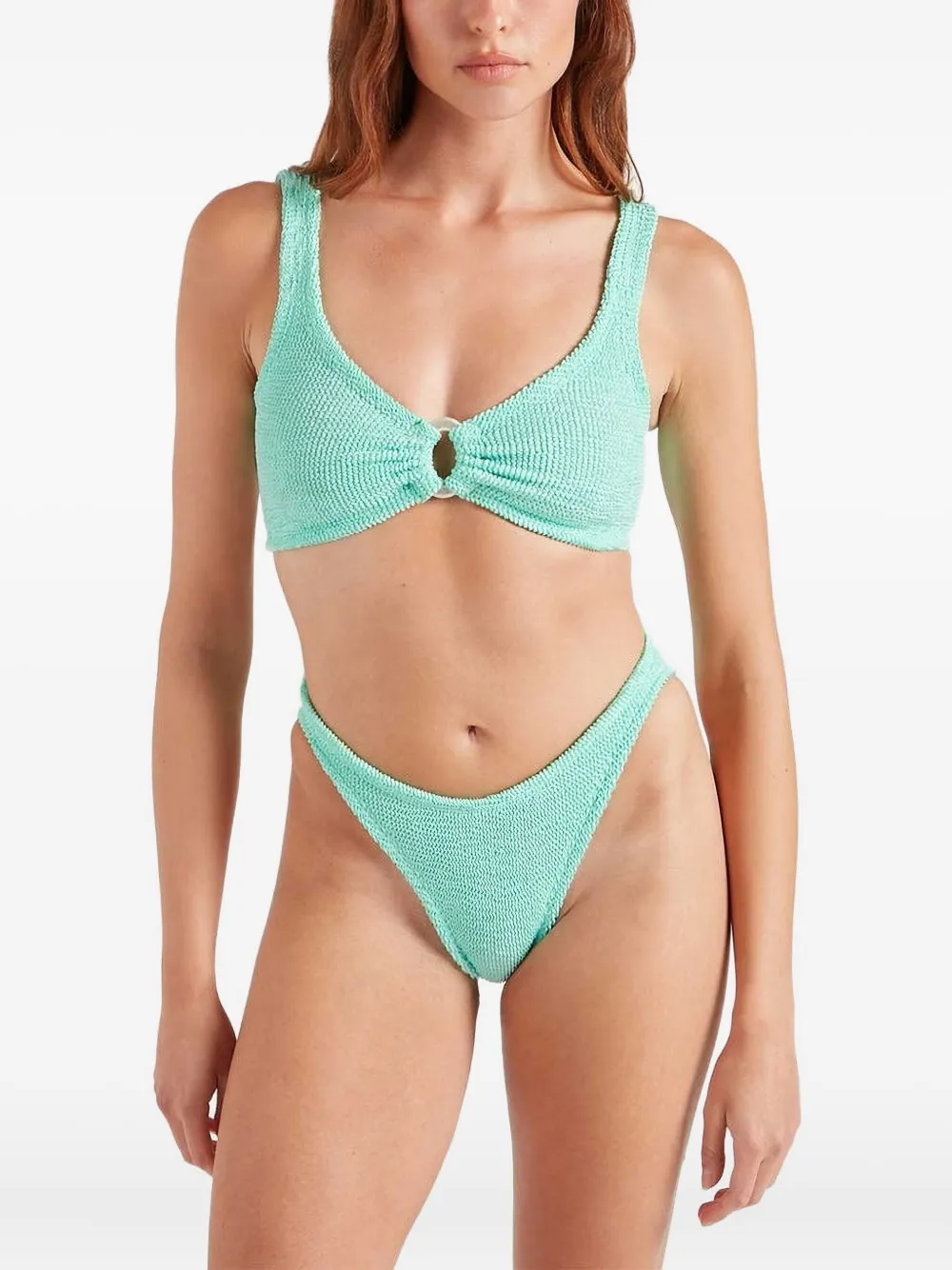 Hunza G Julia textured bikini Groen