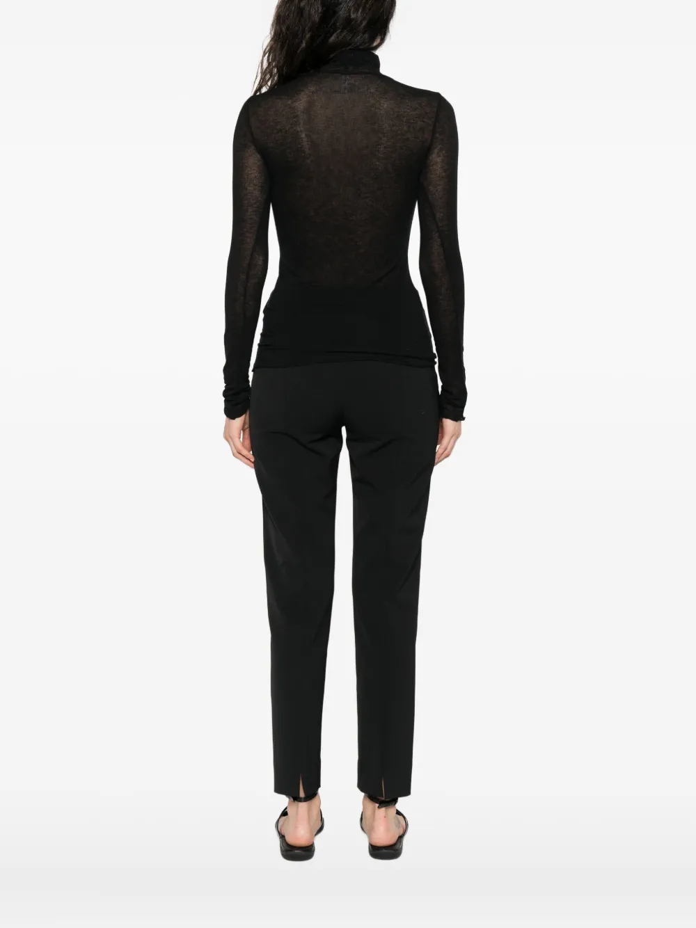 Daniele Fiesoli High-neck Long-sleeve Top In Black
