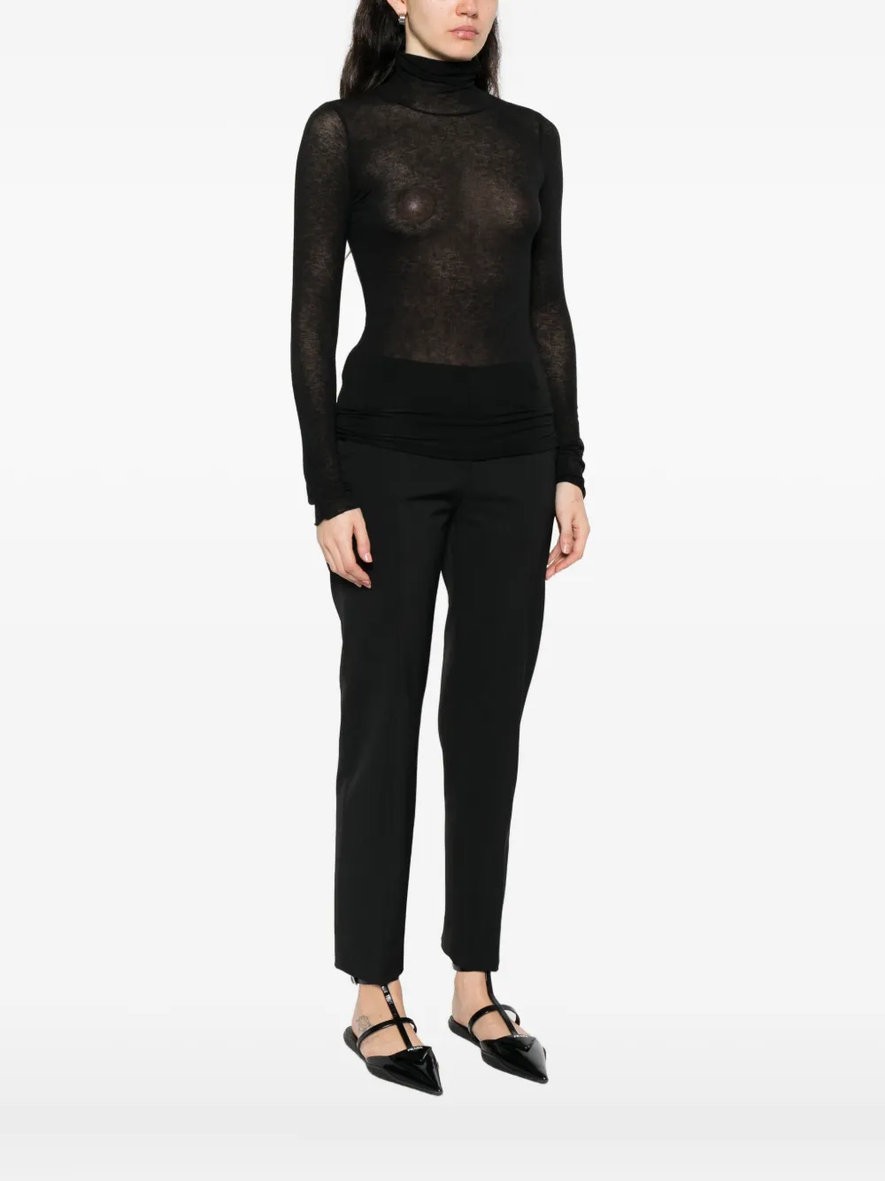 Daniele Fiesoli High-neck Long-sleeve Top In Black