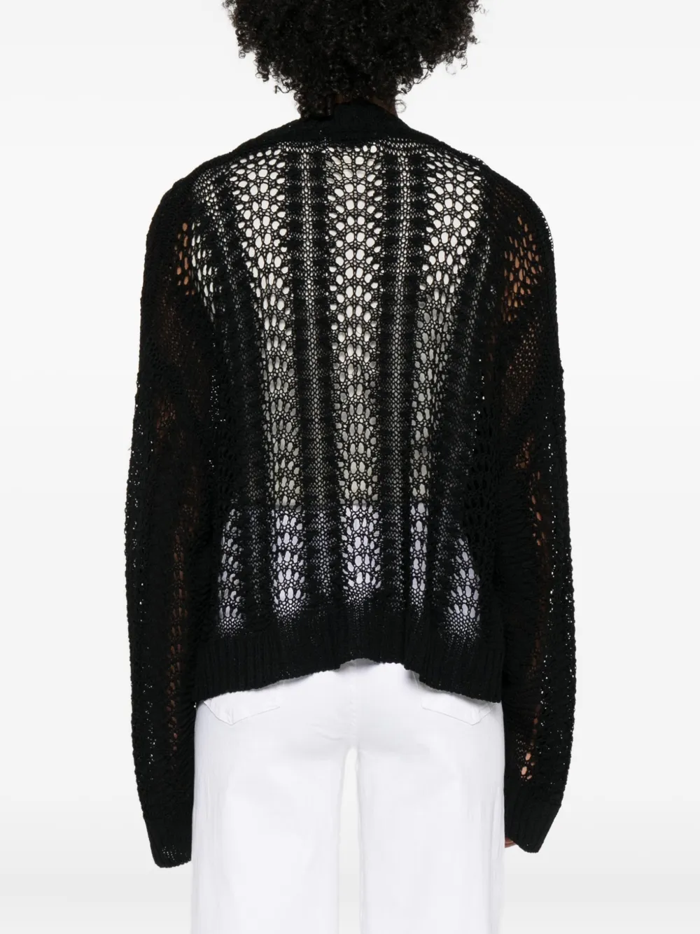 Daniele Fiesoli Open-knit Cardigan In Black