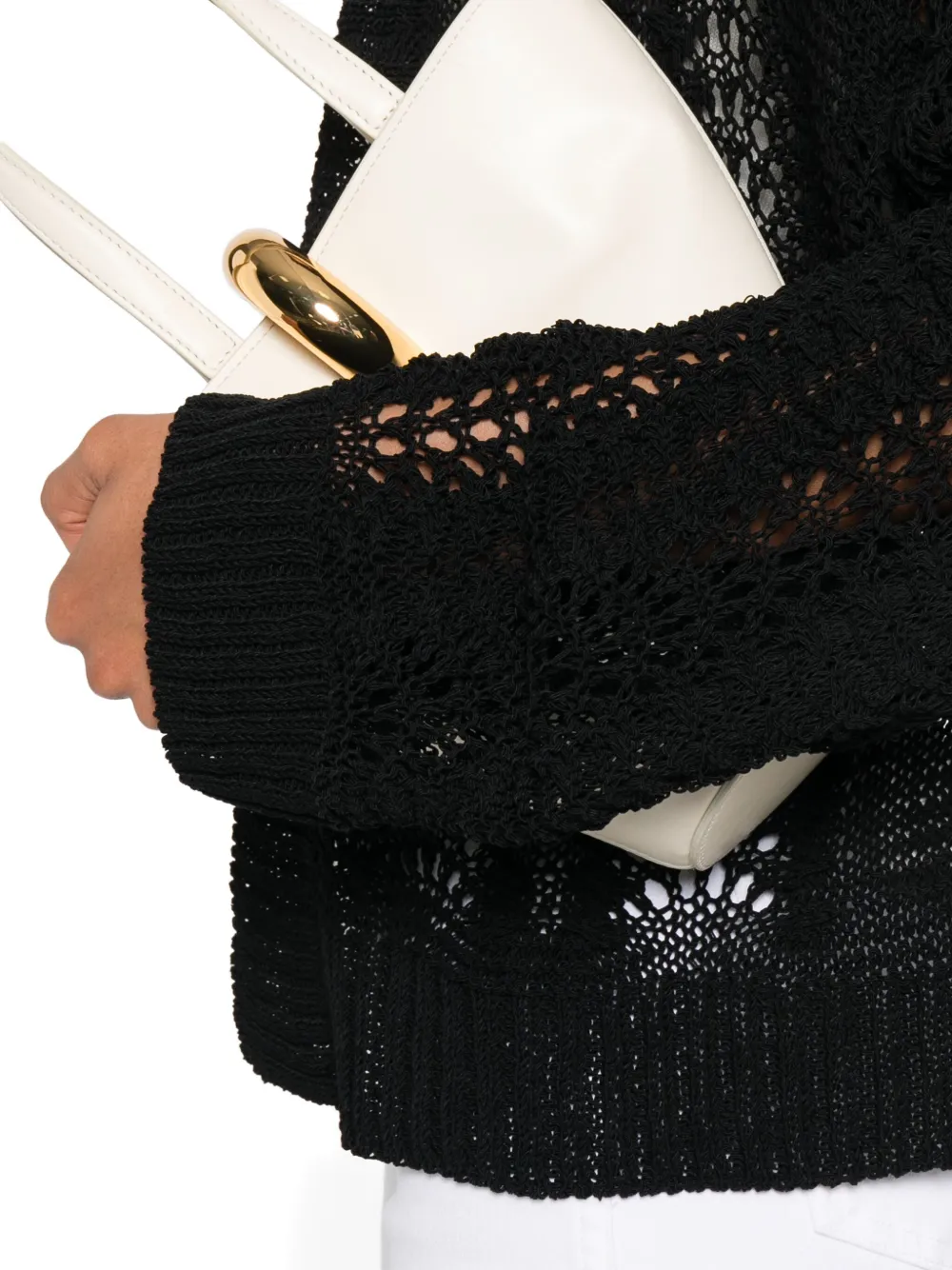 Daniele Fiesoli Open-knit Cardigan In Black