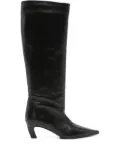 Thea Mika 60mm pointed-toe calf-leather boots - Black