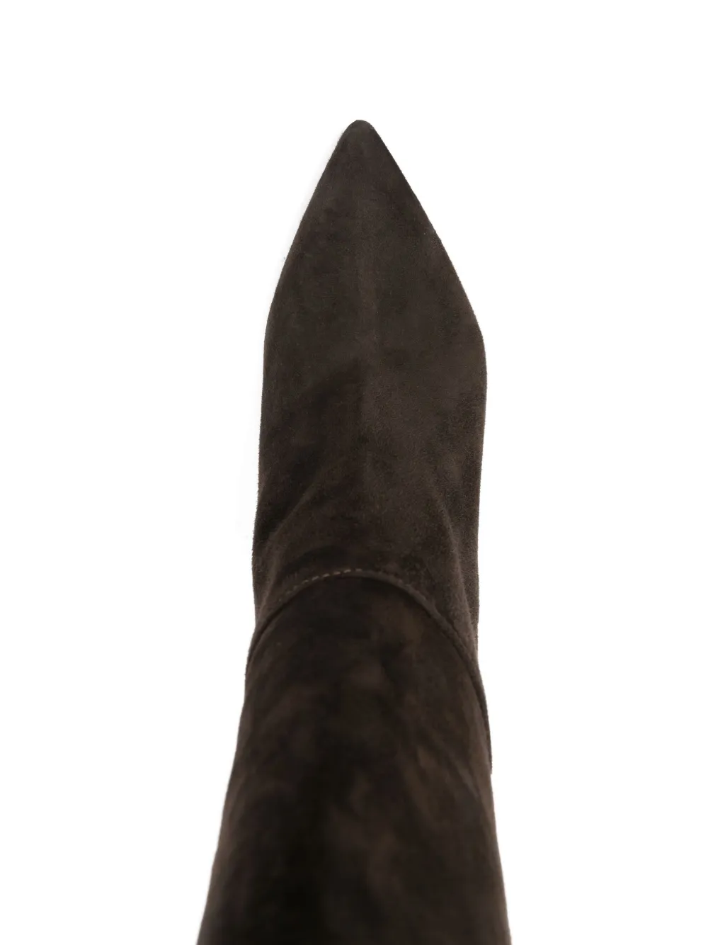 Thea Mika 80mm Suede Block-heel Boots In Brown