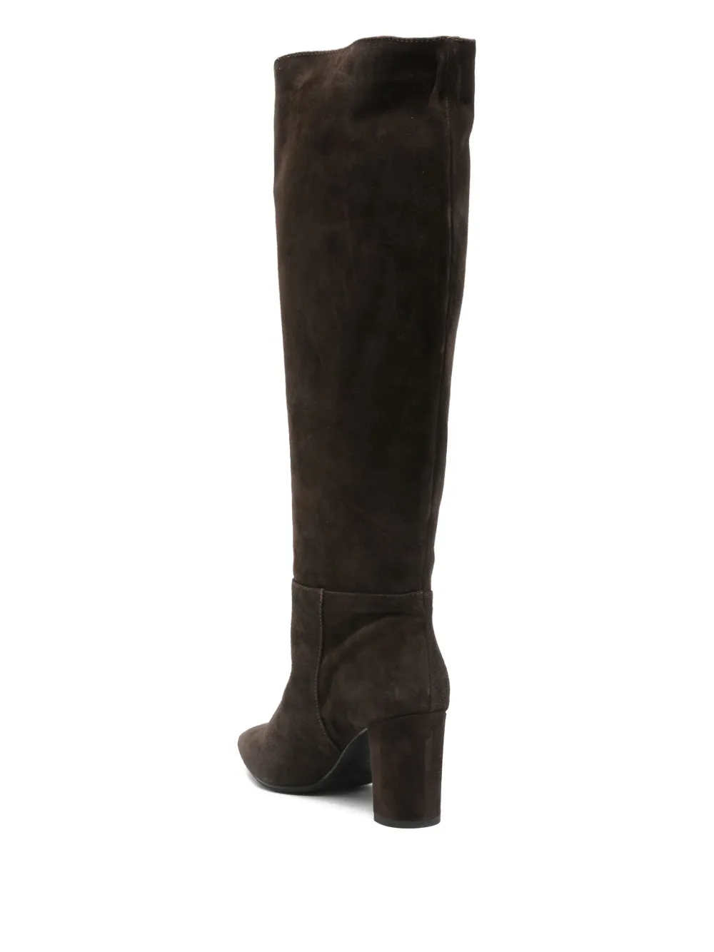 Thea Mika 80mm Suede Block-heel Boots In Brown