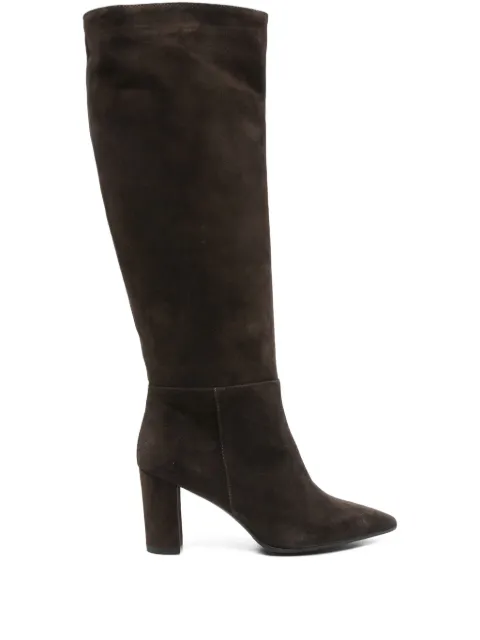 Thea Mika 80mm suede block-heel boots