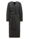'S Max Mara hooded belted wool coat - Grey