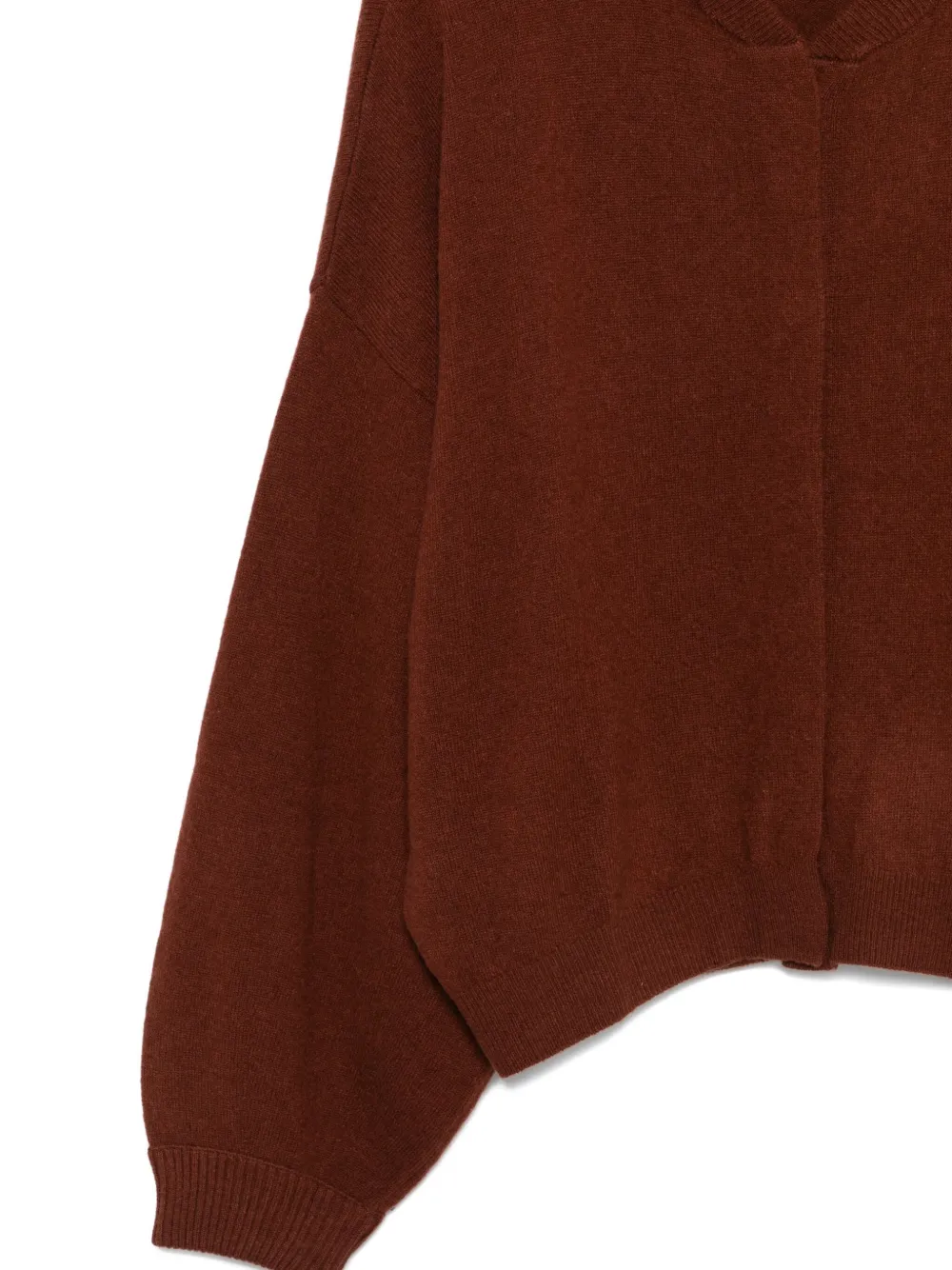 Alysi Button-front Balloon-sleeve Cardigan In Burgundy
