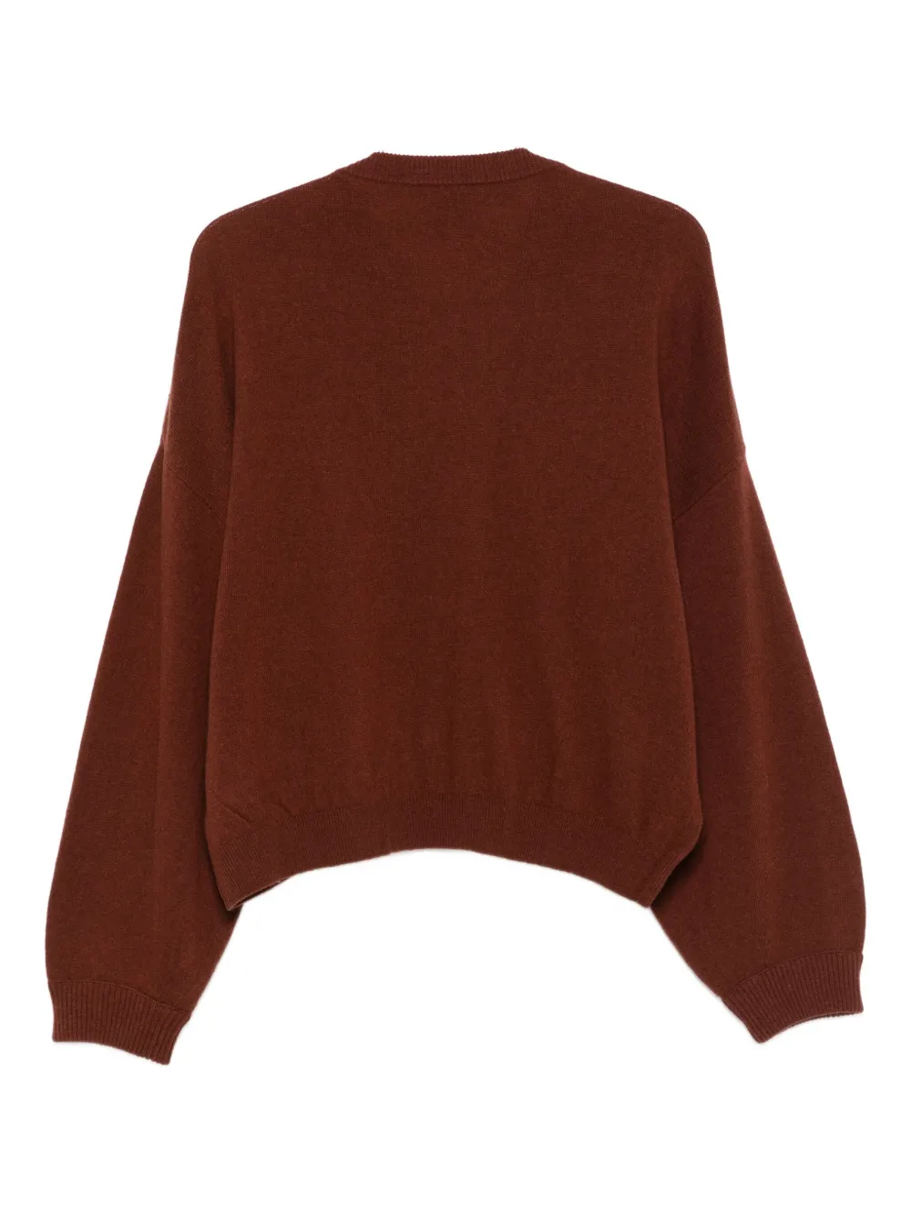 Alysi Button-front Balloon-sleeve Cardigan In Burgundy