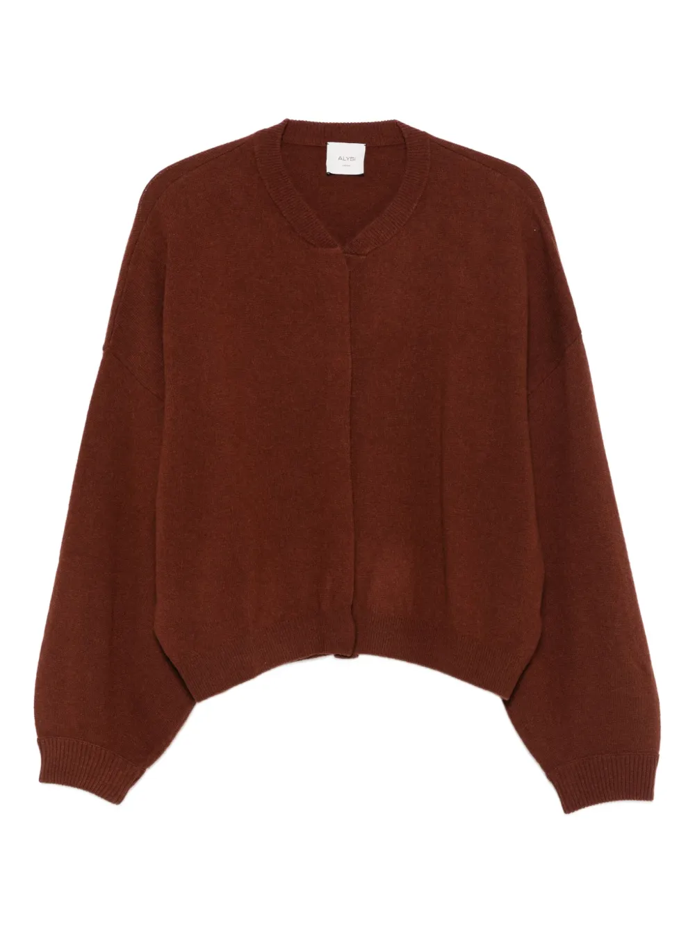 Alysi button-front balloon-sleeve cardigan | Brown | Image 1