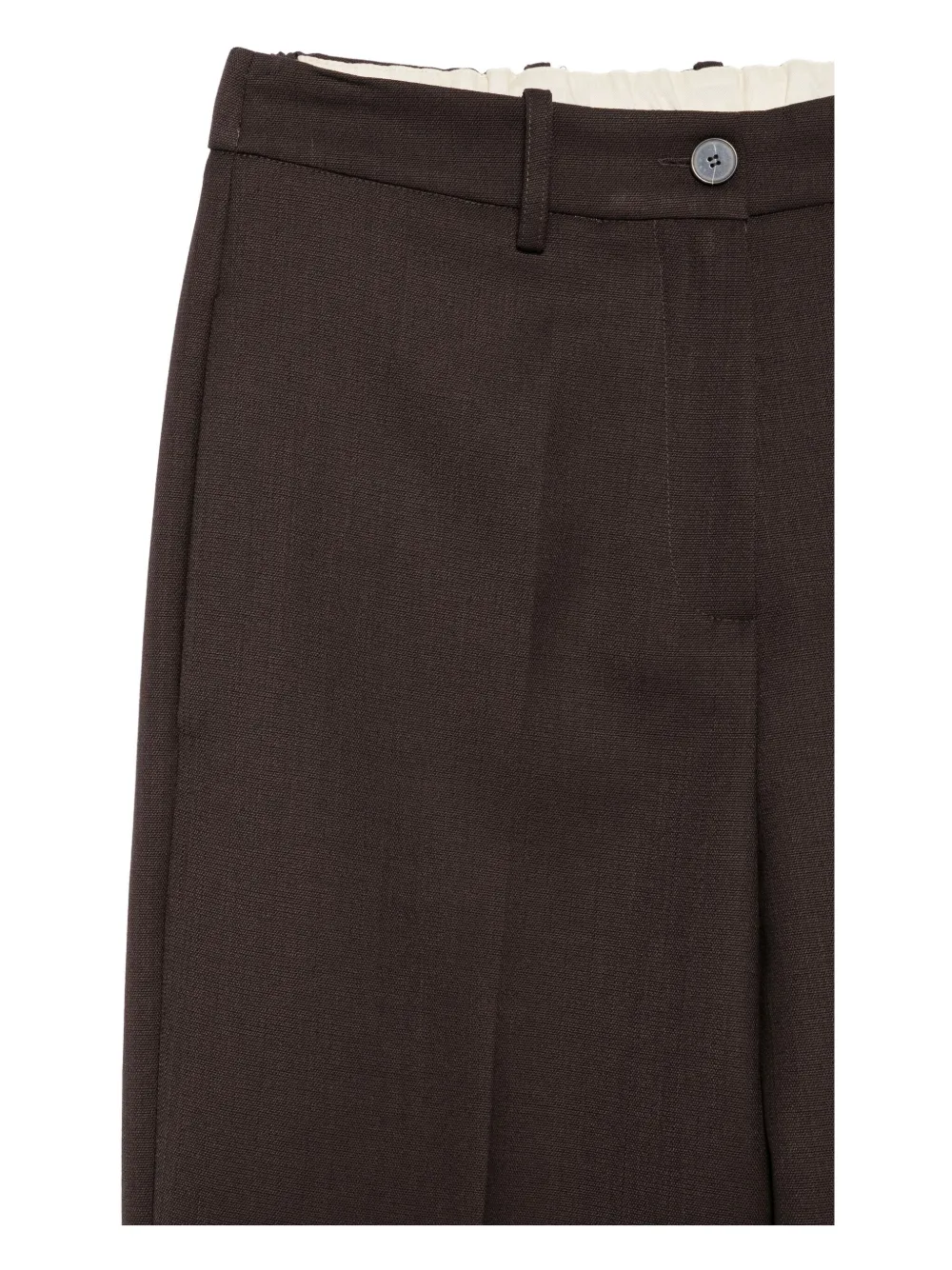 Alysi Pleated Wool Trousers In Brown