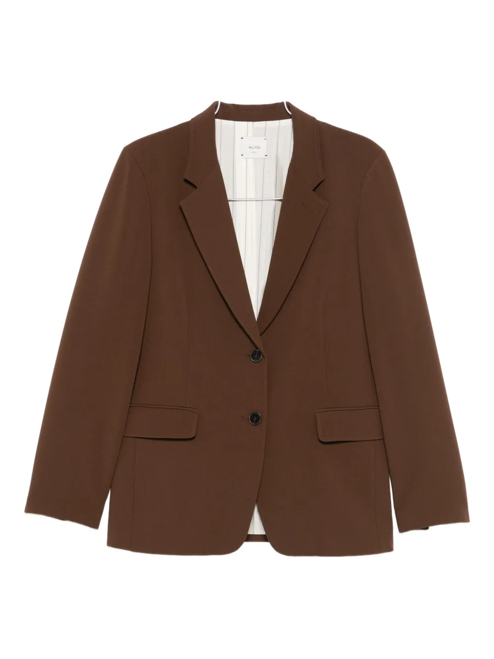 Alysi Two-button Pocket Blazer In Brown