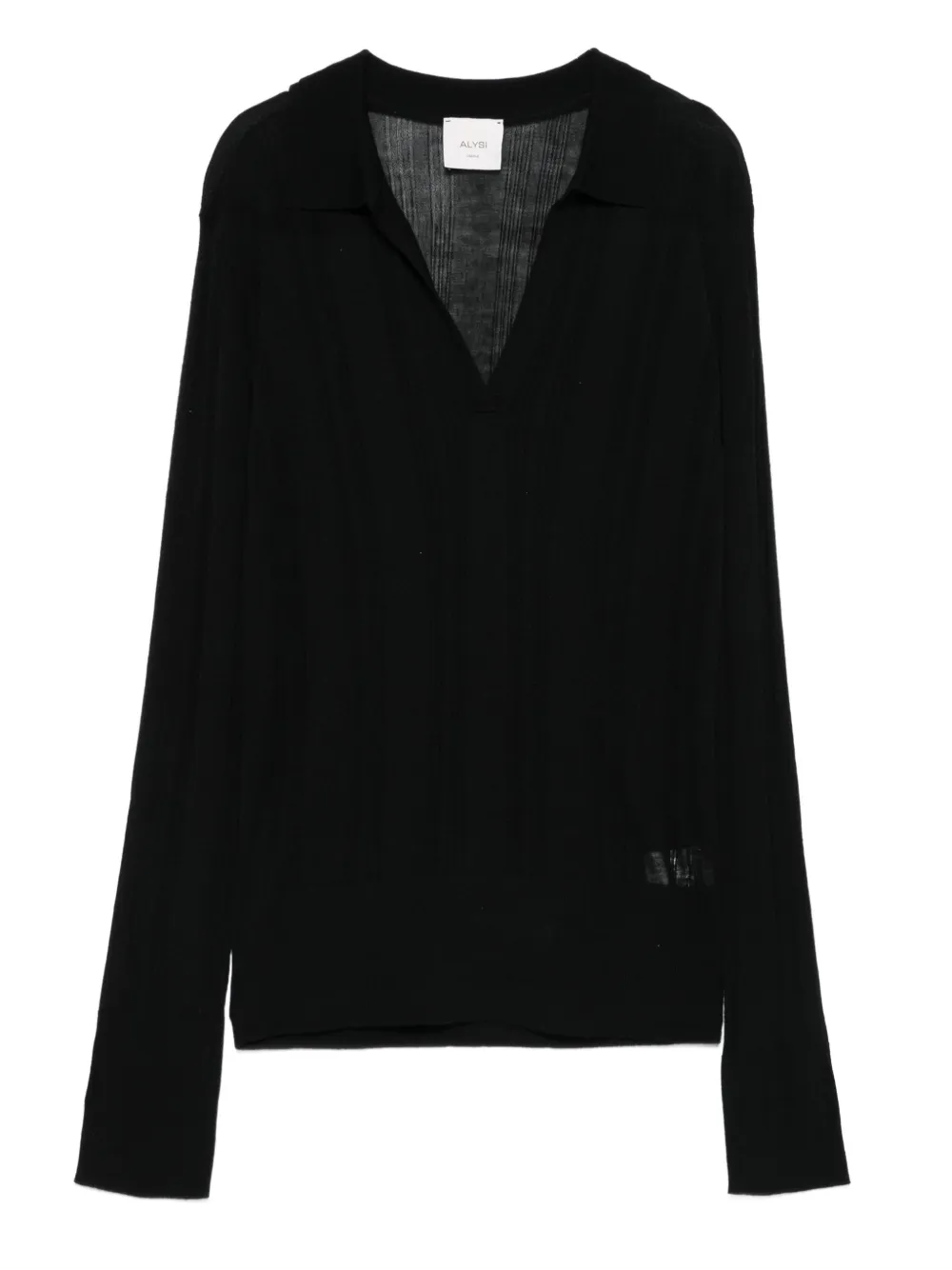 Alysi ribbed V-neck sweater | Black | Image 1