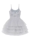 Tutu Du Monde Feathered Garden embellished layered dress - Blue