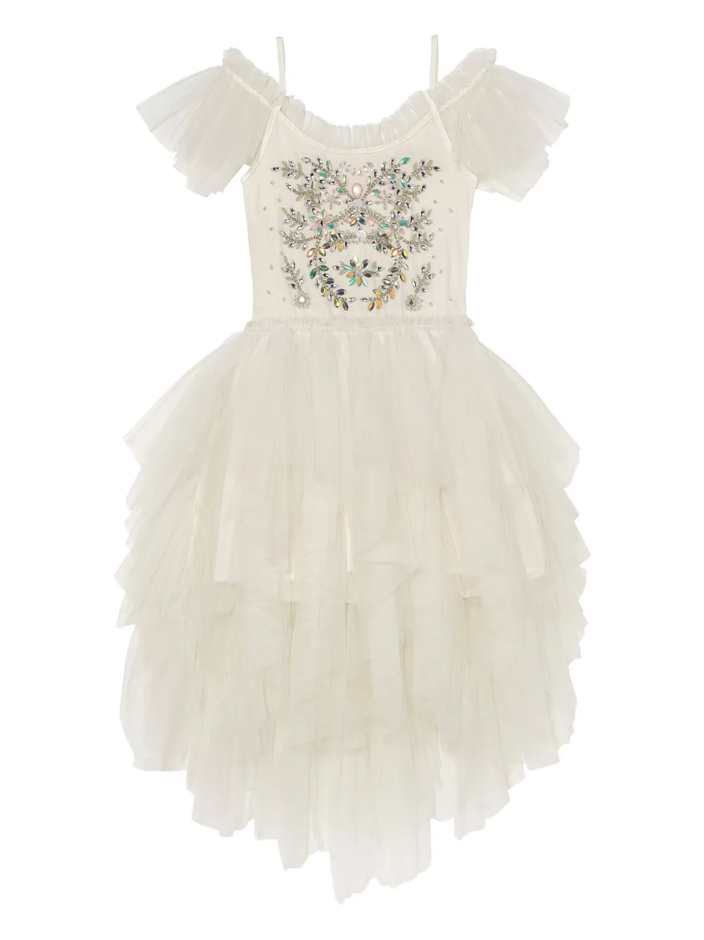 Tutu Du Monde Rococo verfraaide jurk Wit