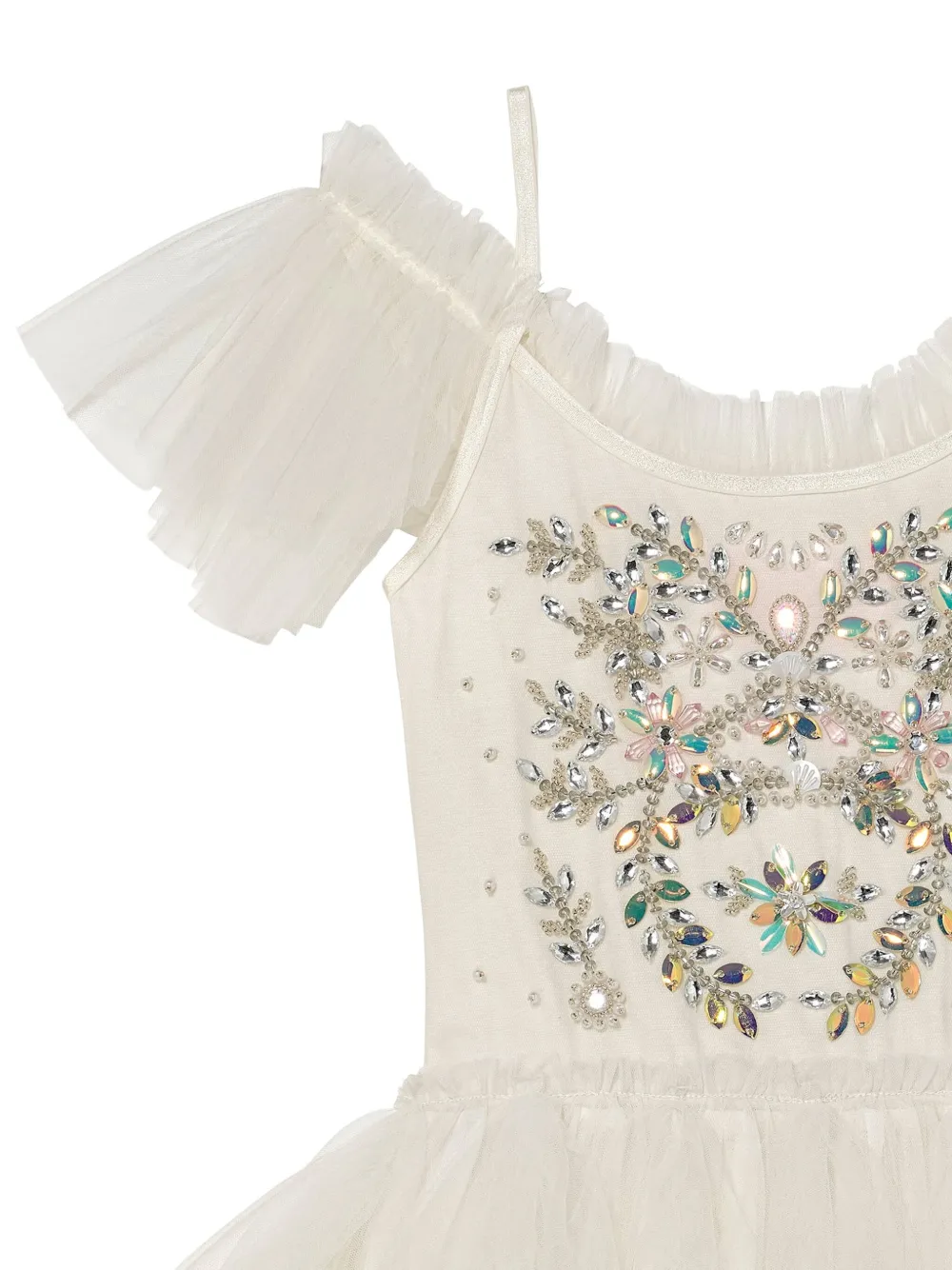 Tutu Du Monde Rococo verfraaide jurk Wit