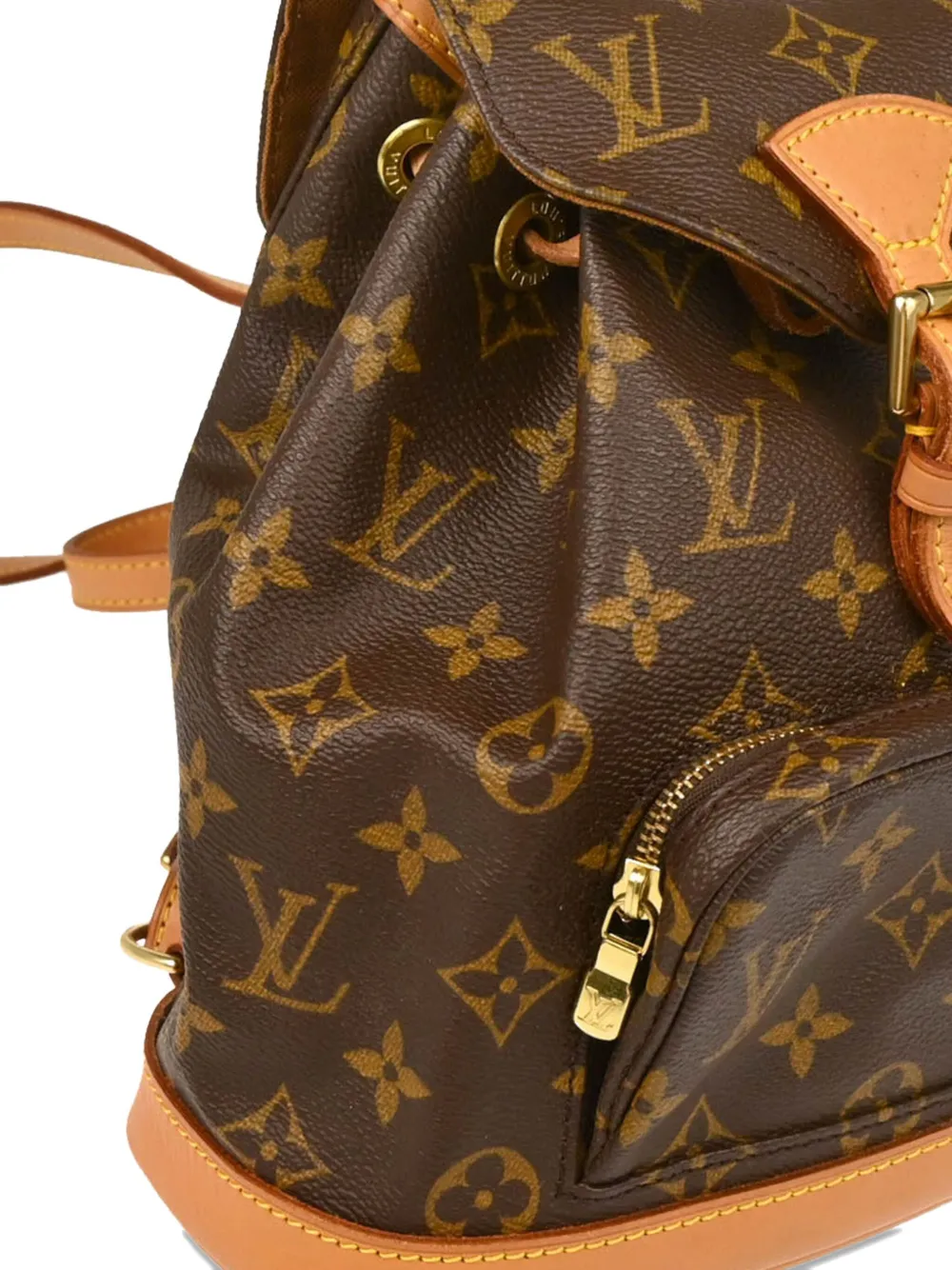 Pre-owned Louis Vuitton 1997 Mini Montsouris Monogram Backpack In Brown