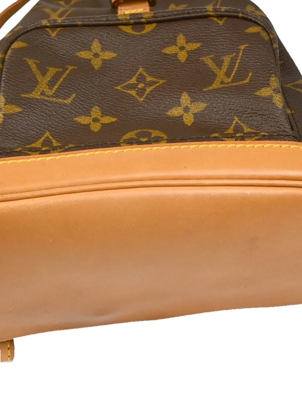 Pre-owned Louis Vuitton 1997 Mini Montsouris Monogram Backpack In Brown