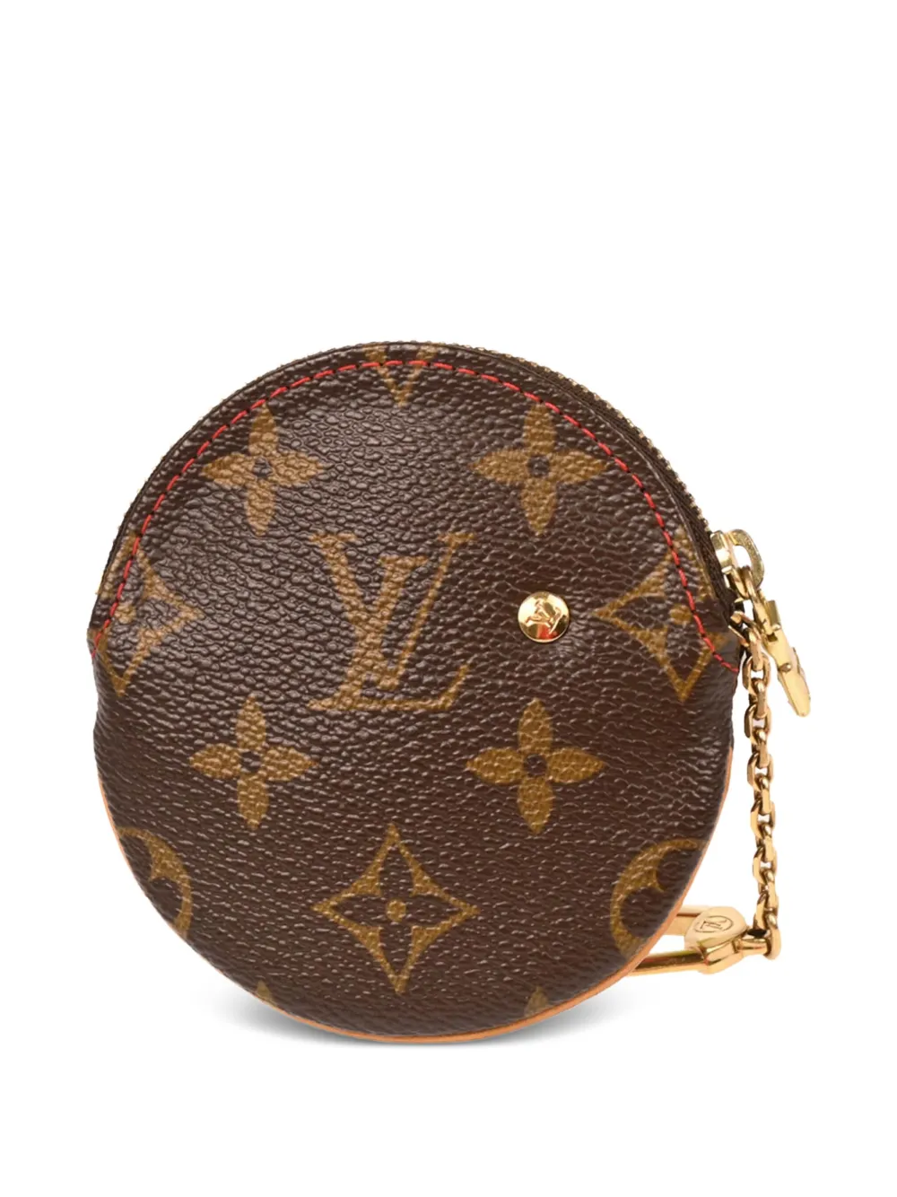 Pre-owned Louis Vuitton 2005 Monogram Coin Case Wallet In Brown