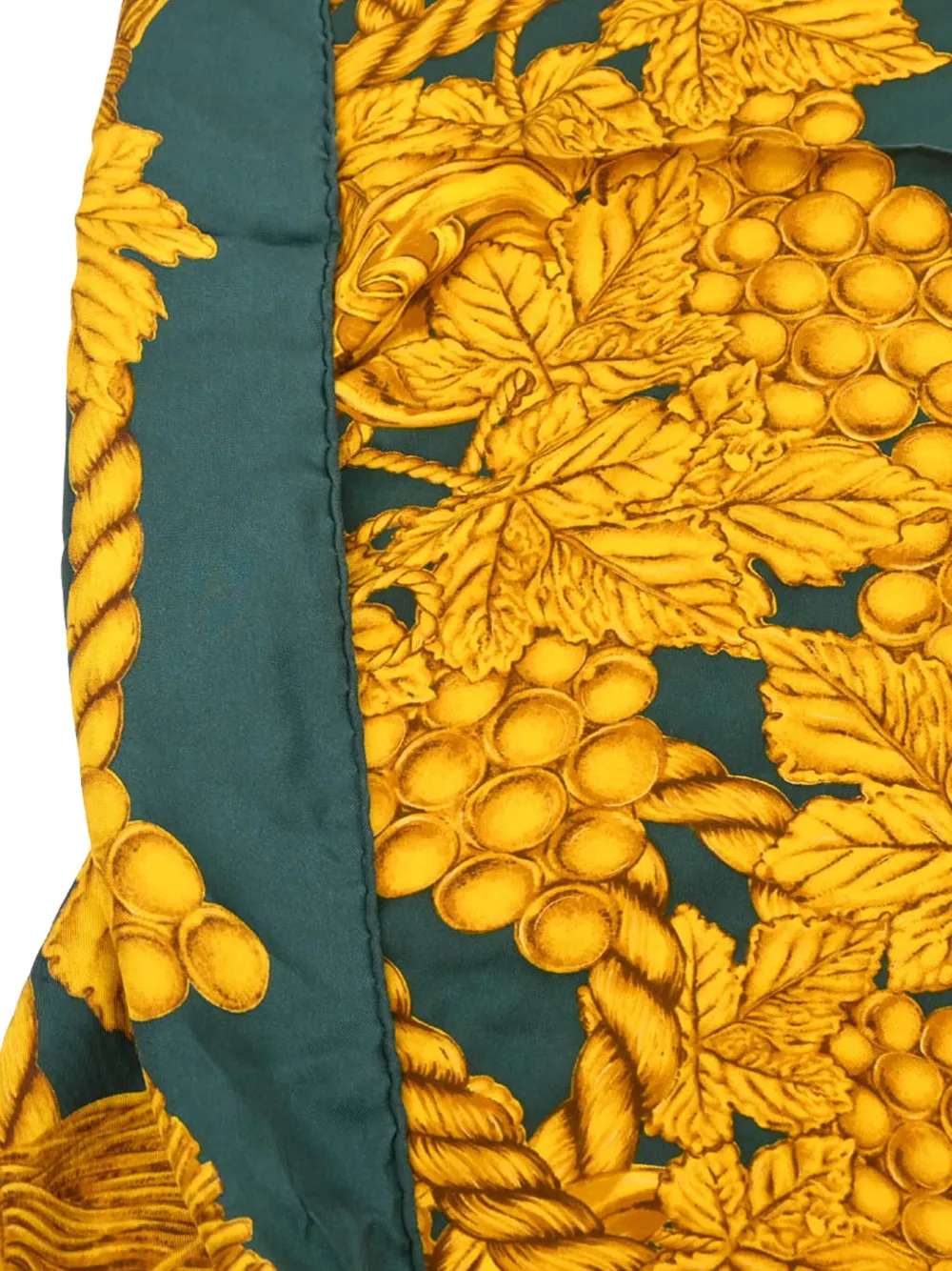 Pre-owned Chanel 1990-2000s Printed Silk Scarf In Green