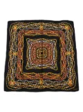 CHANEL Pre-Owned 1990-2000s pearl chain-print silk scarf - Black