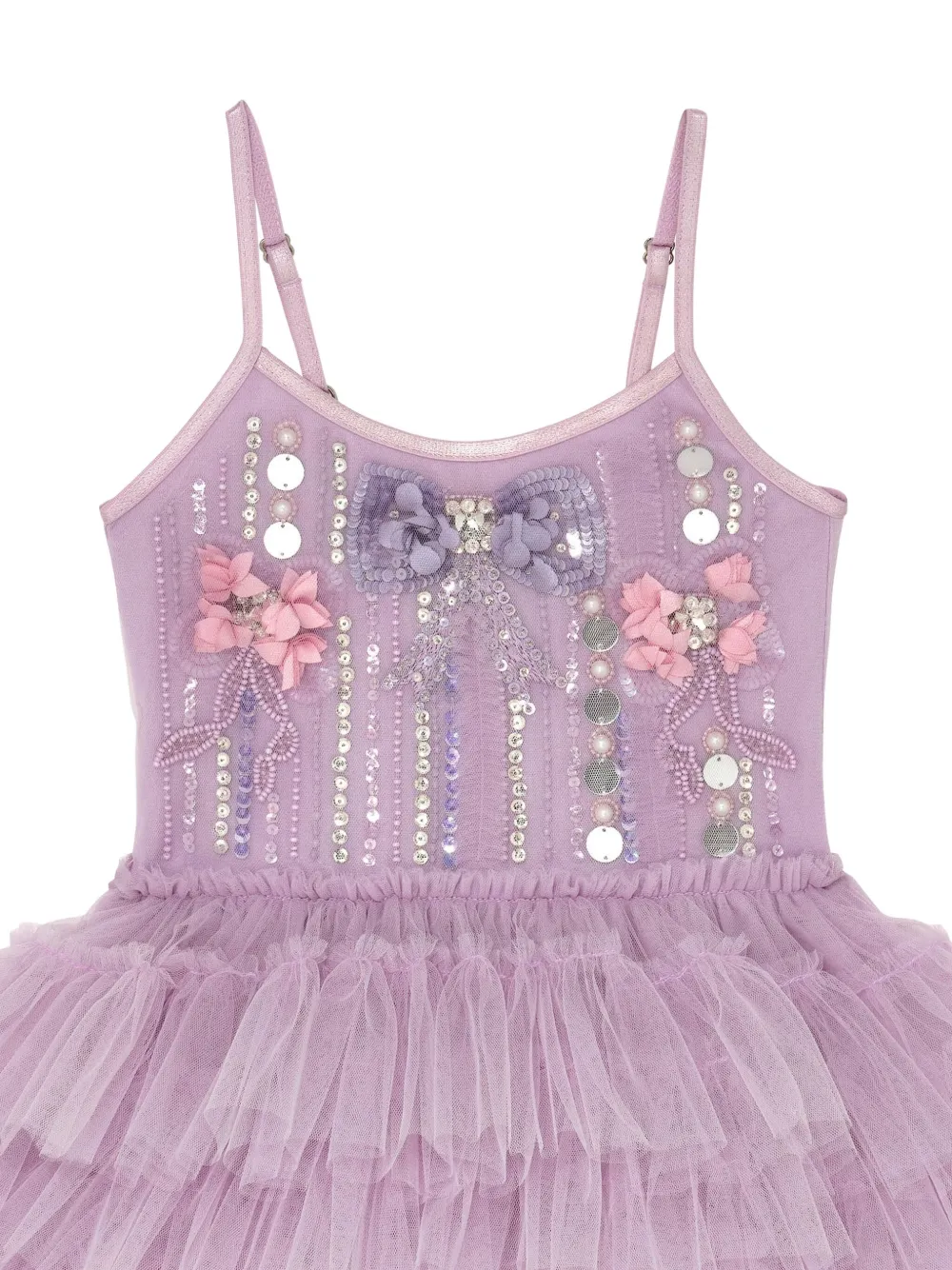 Tutu Du Monde Masquerade gelaagde verfraaide tullen jurk Paars