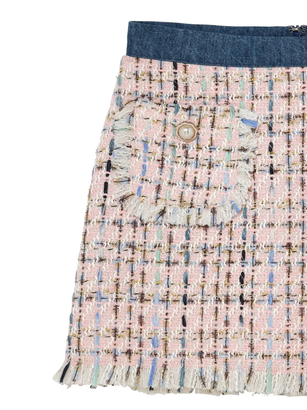 Tutu Du Monde Texas tweed rok met franje Roze