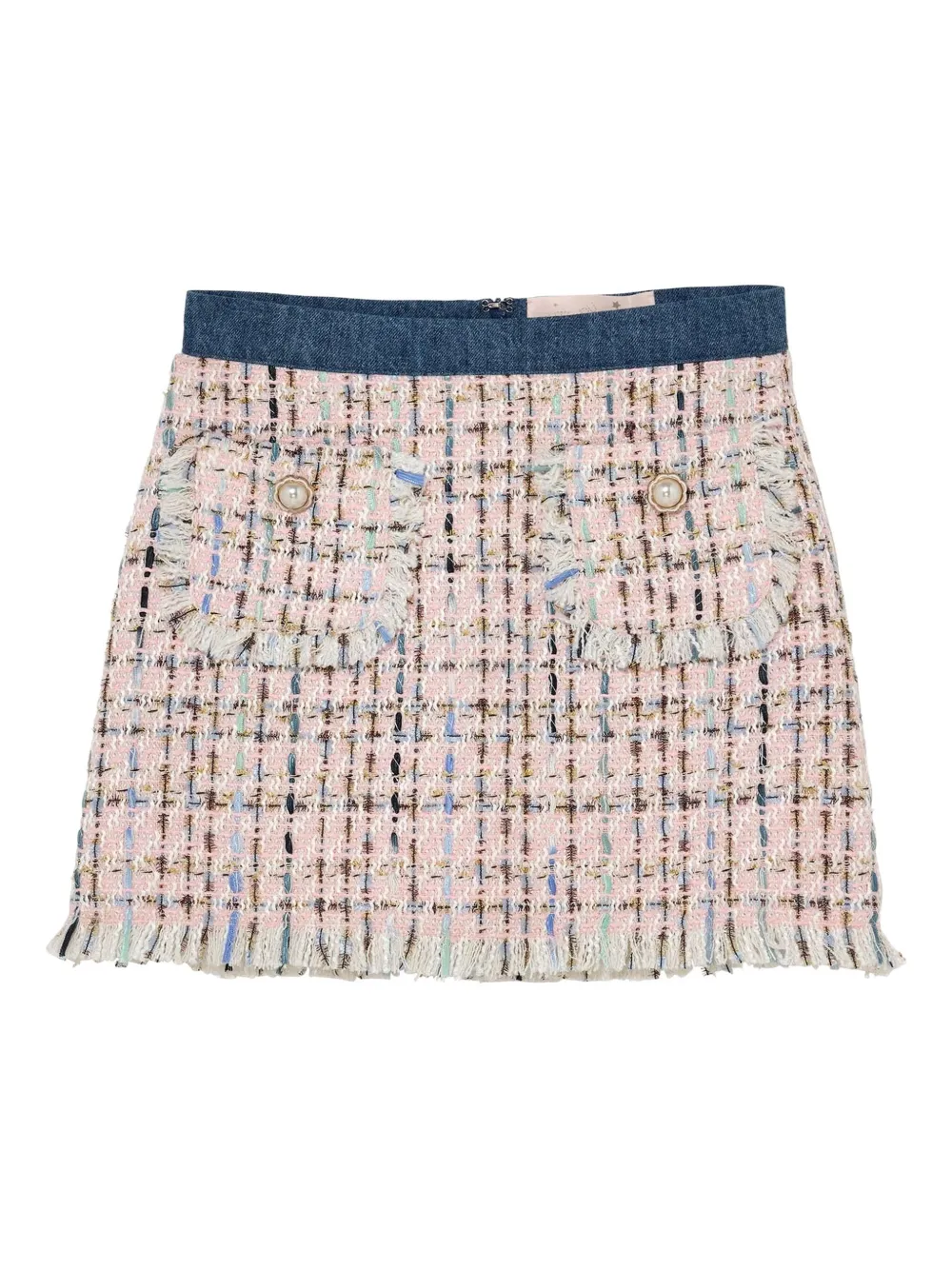 Tutu Du Monde Texas tweed rok met franje Roze