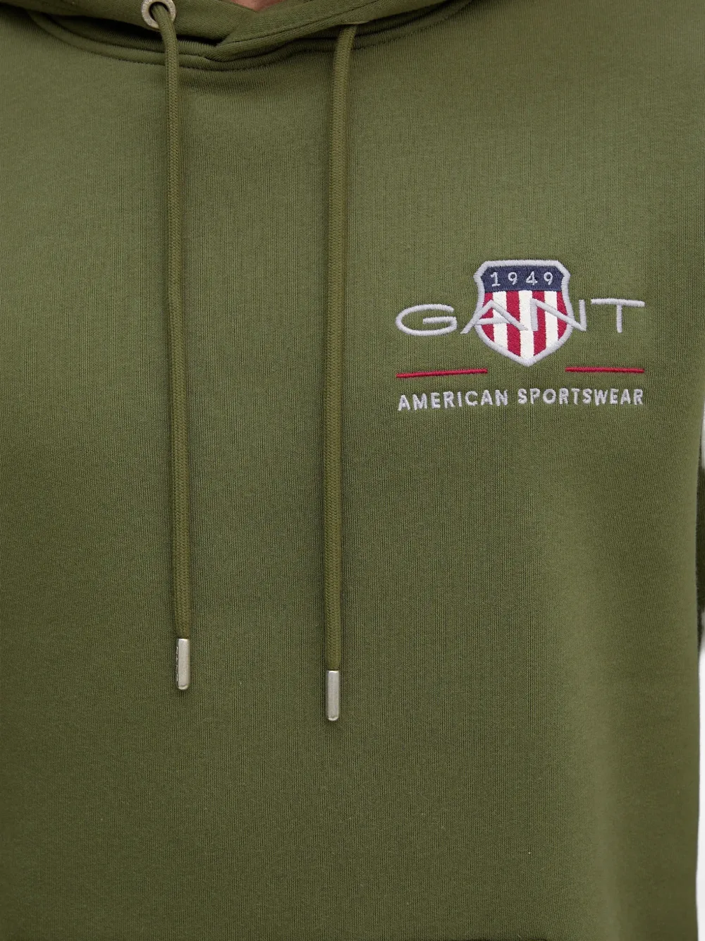 Gant Hoodie met geborduurd logo Groen