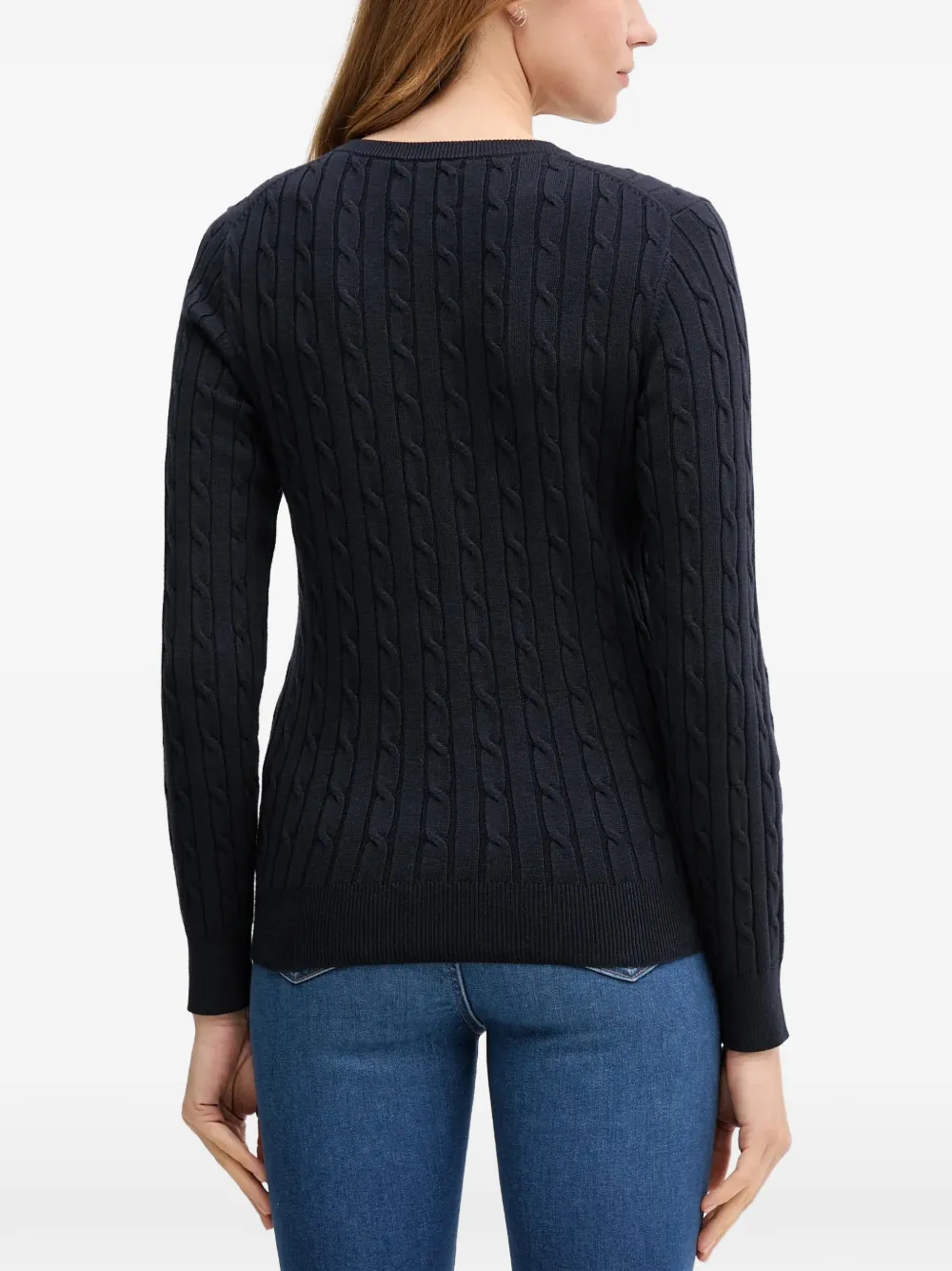 Gant Cable-knit Buttoned Cardigan - Blue 