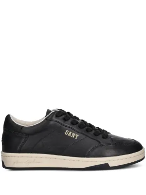 Calvin Klein Jeans debossed-logo Leather Sneakers | Black