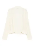 Daniele Fiesoli open-front lace-knit cardigan - Neutrals