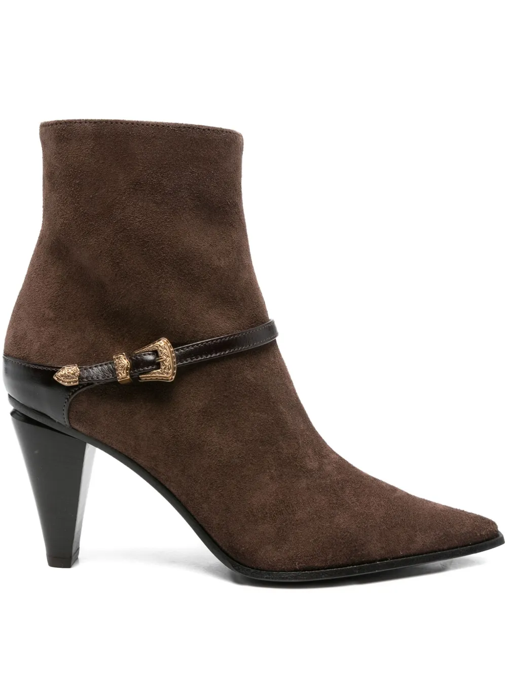 Roberto Festa 80mm buckle-strap ankle boots Brown