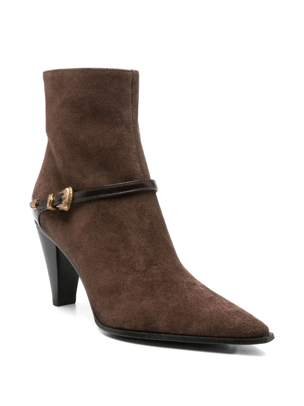Roberto Festa 80mm buckle-strap ankle boots Brown
