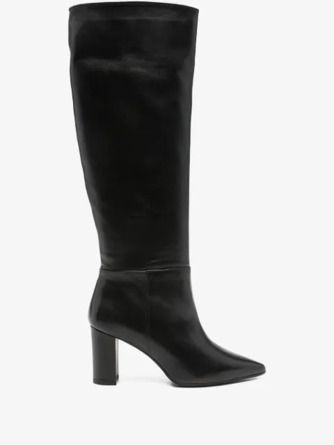 Thea Mika 80mm leather block-heel boots
