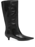 Thea Mika pointed-toe leather boots - Black