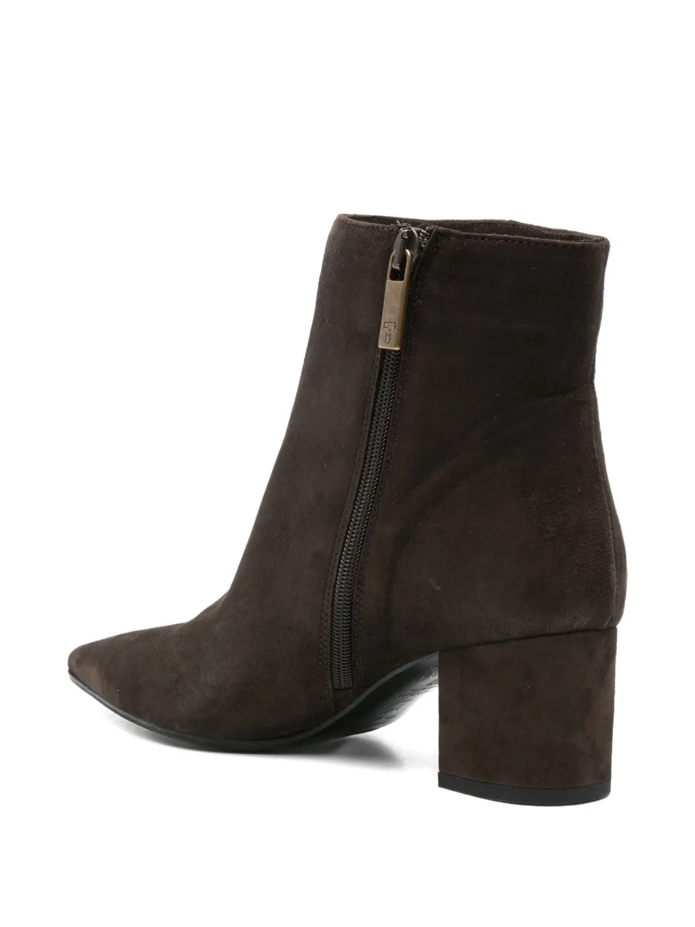 Thea Mika 50mm Pointed-toe Block-heel Boots In Brown