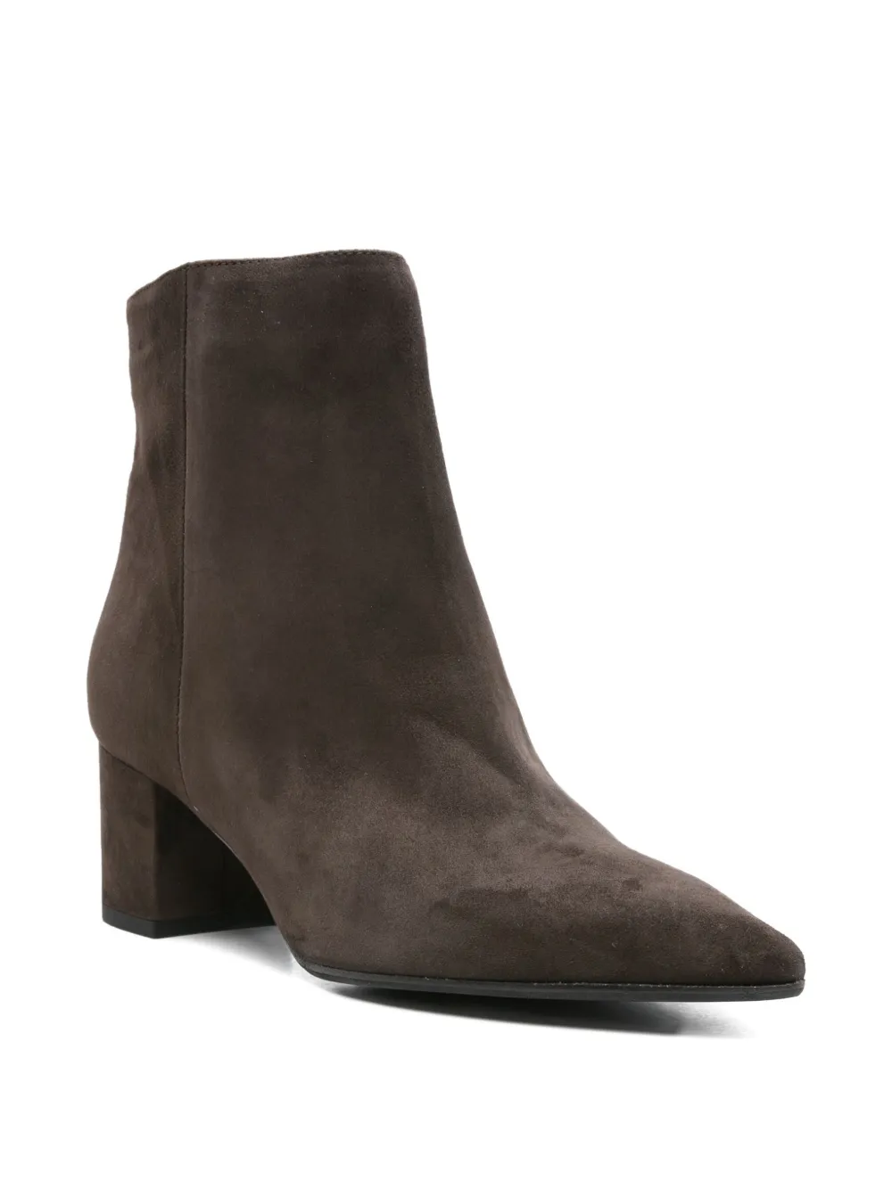 Thea Mika 50mm Pointed-toe Block-heel Boots In Brown