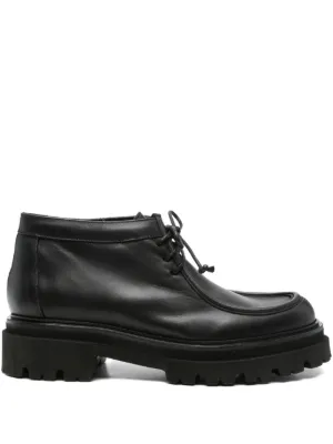Prada モノリス レースアップ シューズ | ブラック | FARFETCH JP